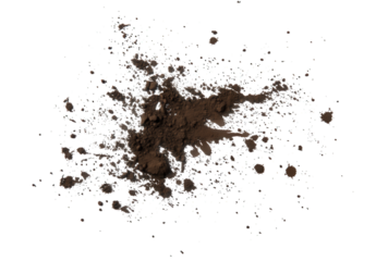 Soil splash isolated on transparent background