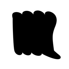 Abstract illustration of a black bloblike shape with rounded edges design