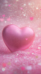 Obraz premium pink heart background