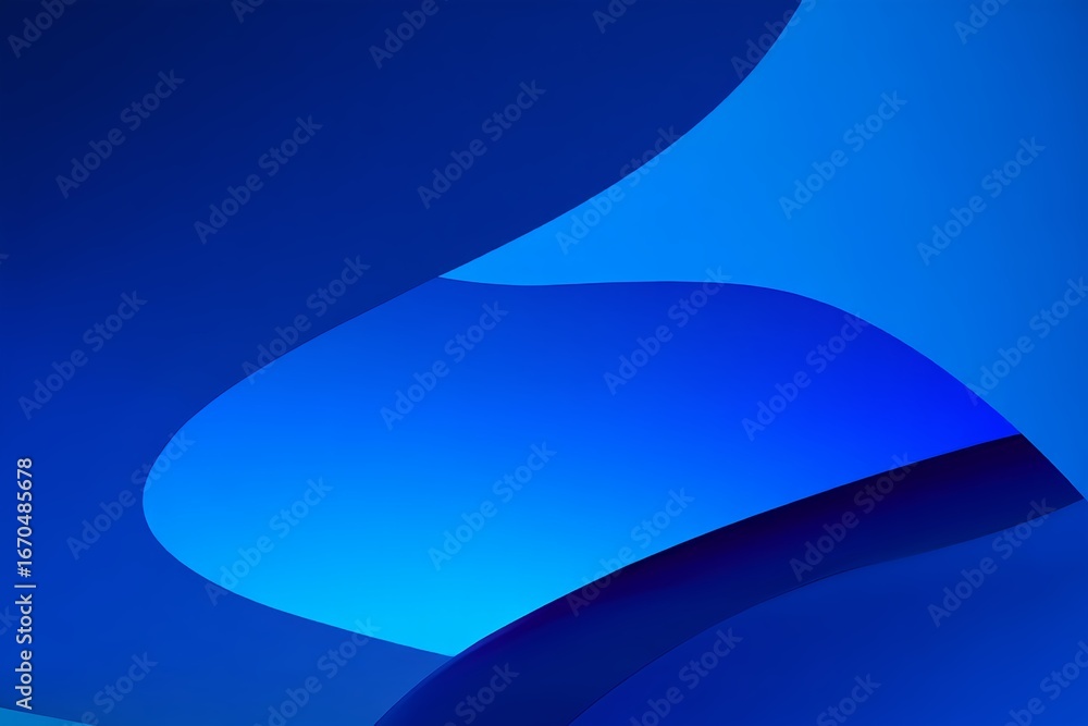 Poster abstract blue background with curved shapes creates a modern and visually dynamic design element wit