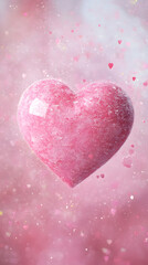 Obraz premium pink heart background