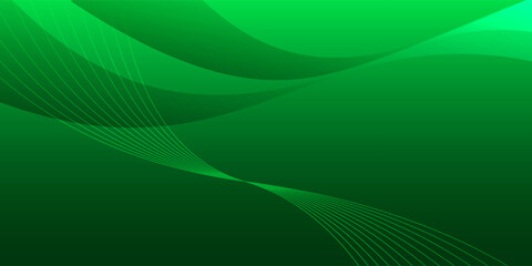 Emerald green gradient background with flowing sine waves and gentle light diffusion showcases movement and layered depth in a soothing, organic design