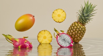 Fresh Exotic Fruits Pineapple Mango Dragon Fruit Variety