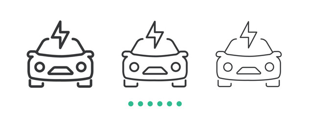 Charging icon. Thin line icon vector
