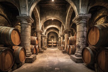 Ancient wine cellar interior