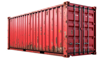 Trade War Shipping Container isolated on transparent background