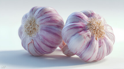 Obraz premium Garlic isolated on white background