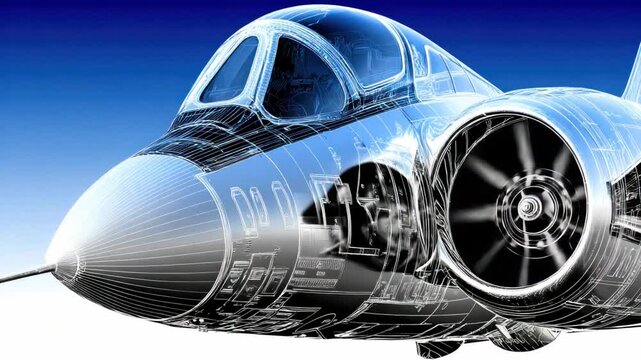 Futuristic Airplane Design Concept with Sleek Aerodynamic Features and Advanced Engine Technology