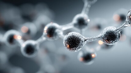 Abstract molecule structure visualized with high detail and soft lighting