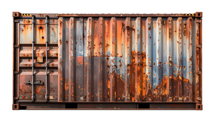 Trade War Shipping Container isolated on transparent background
