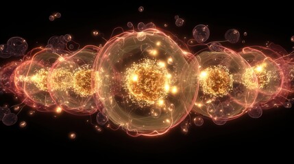 Obraz premium Animated sequence of fission energy release