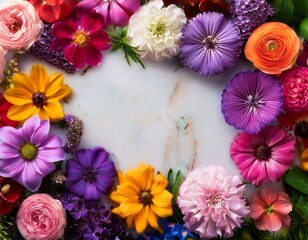 flower banner garden flowers top view