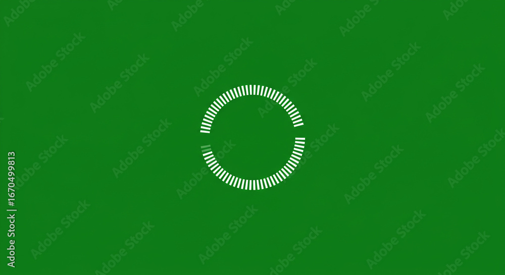 Aufkleber progress circle animation on green background, ideal for loading screens and digital interfaces