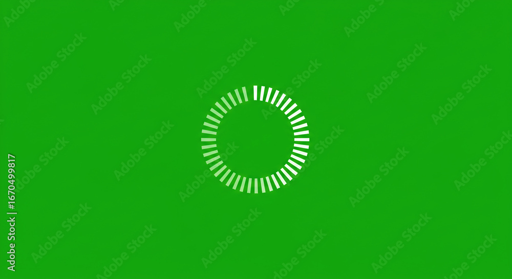 Aufkleber loading circle graphic on bright green background, perfect for website design and user interfaces