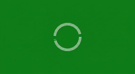 Progress circle animation on green background, ideal for loading screens and digital interfaces