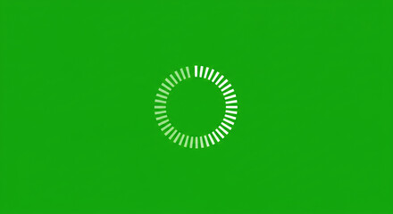 Loading circle graphic on bright green background, perfect for website design and user interfaces
