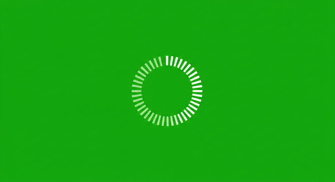 Loading circle graphic on bright green background, perfect for website design and user interfaces