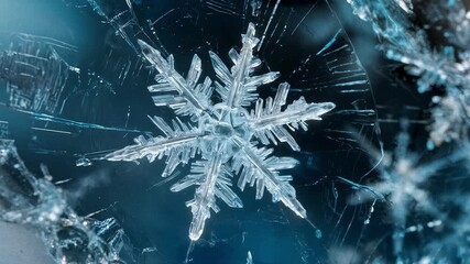 Ice Formation, Winter Patterns, Delicate Beauty. Great for scientific visualization, abstract art, cold themes - Powered by Adobe