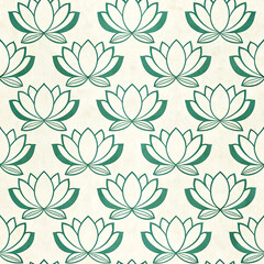 lotus flower pattern beige background botanical design