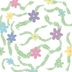 Floral illus Pattern 