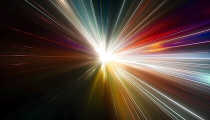 Fototapeta premium Shining light on black background