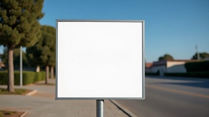 blank billboard on the street
