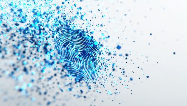 Abstract fingerprint graphic on white background