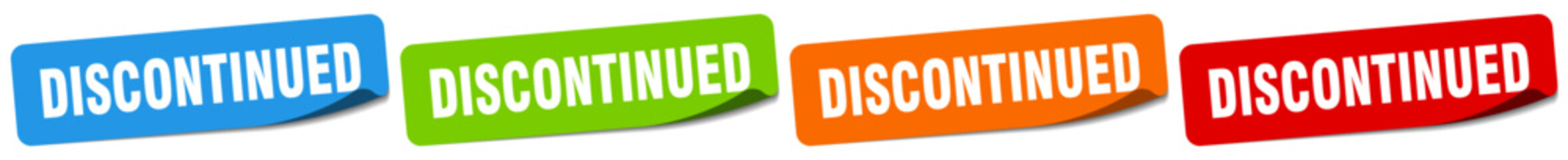 discontinued sticker. discontinued sticker set on white background