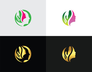 Modern beauty skin care logo icon design vector template