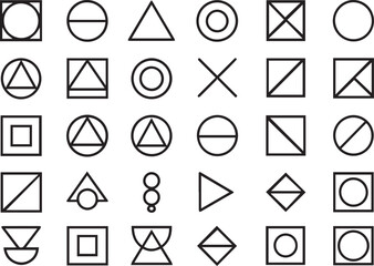 Geometric Shape Collection Squares Circles Triangles and More