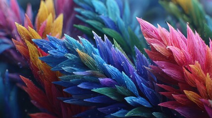 Vibrant and colorful arrangement of dyed plant texture