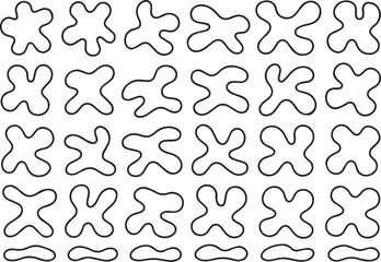 Abstract Organic Blob Shapes Set