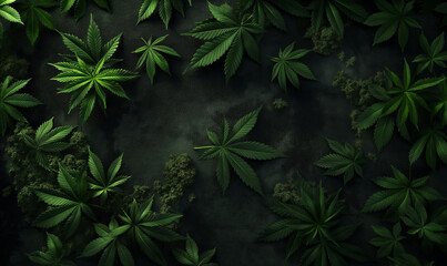 Green Leaves on Transparent Background Natural Botanical Texture