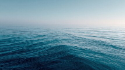 Obraz premium A tranquil horizon shot of a calm sea under a clear sky. This image evokes a sense of peace, solitude, and the vast, endless beauty of nature.