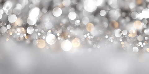 Abstract bokeh background of silver and gold