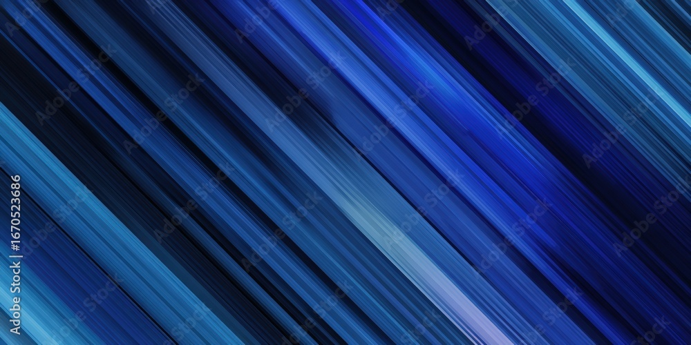 Poster diagonal blue lines create a dynamic pattern