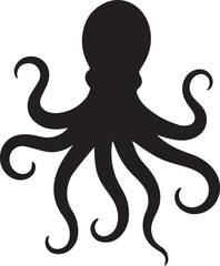 octopas  silhouette vector