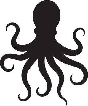 octopas  silhouette vector