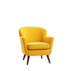 Modern Yellow Armchair in Bright Interior for Cozy Living Spaces