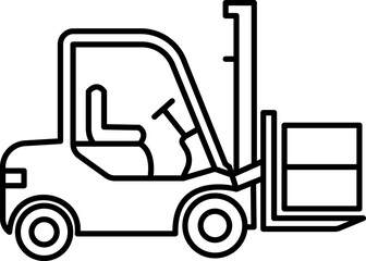Forklift Cargo Warehouse Transport Icon Vector