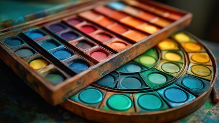 Vibrant Watercolor Palette and Color Selection