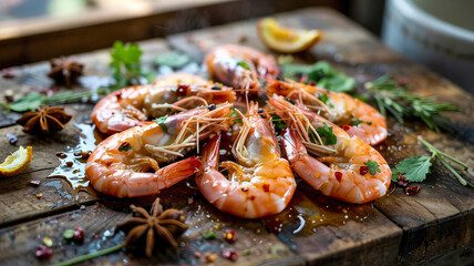 Fresh shrimp tossed in a spicy marinade