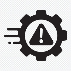 Risk Management Checklist Icon – Business Strategy, Safety Assessment, and Warning Symbol Vector Illustration.