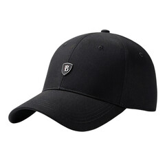 Obraz na płótnie Canvas Black Baseball Cap, isolated on transparent background