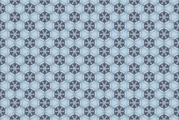 Seamless Geometric Graphic Textile Texture Tile Visual Endless Design Interior Shape Decoration Template Art Digital Symmetric Luxury Perspective Fashion Background Wallpaper Cloth Fabric Pattern.