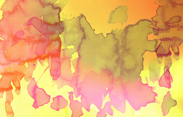 Artistic bright watercolor texture background with splashes