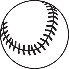Baseball Silhouette Black | Vector Icon Artwork