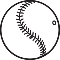 Baseball Silhouette Black | Vector Icon Artwork