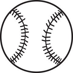 Baseball Silhouette Black | Vector Icon Artwork