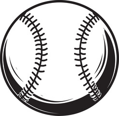 Baseball Silhouette Black | Vector Icon Artwork